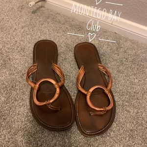Montego Bay metallic copper Sandals